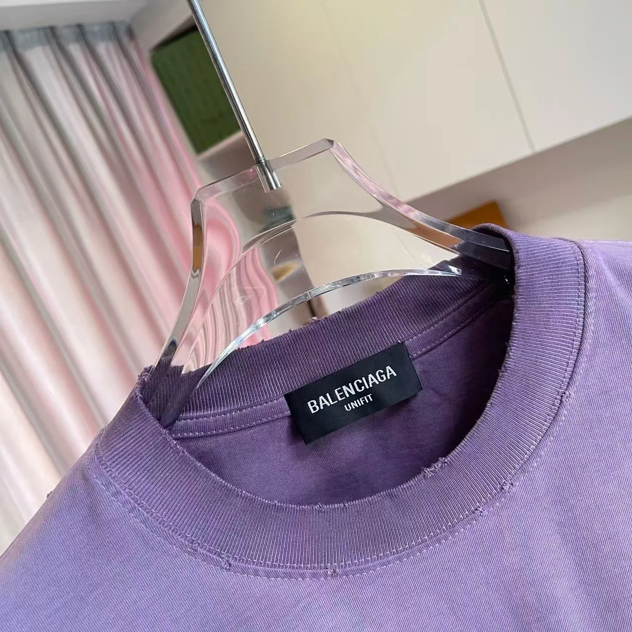 BALENCI*GA 2025 New Arrival logo 320g T Same Style Size：S M L XL XXL ：White Purple Gray